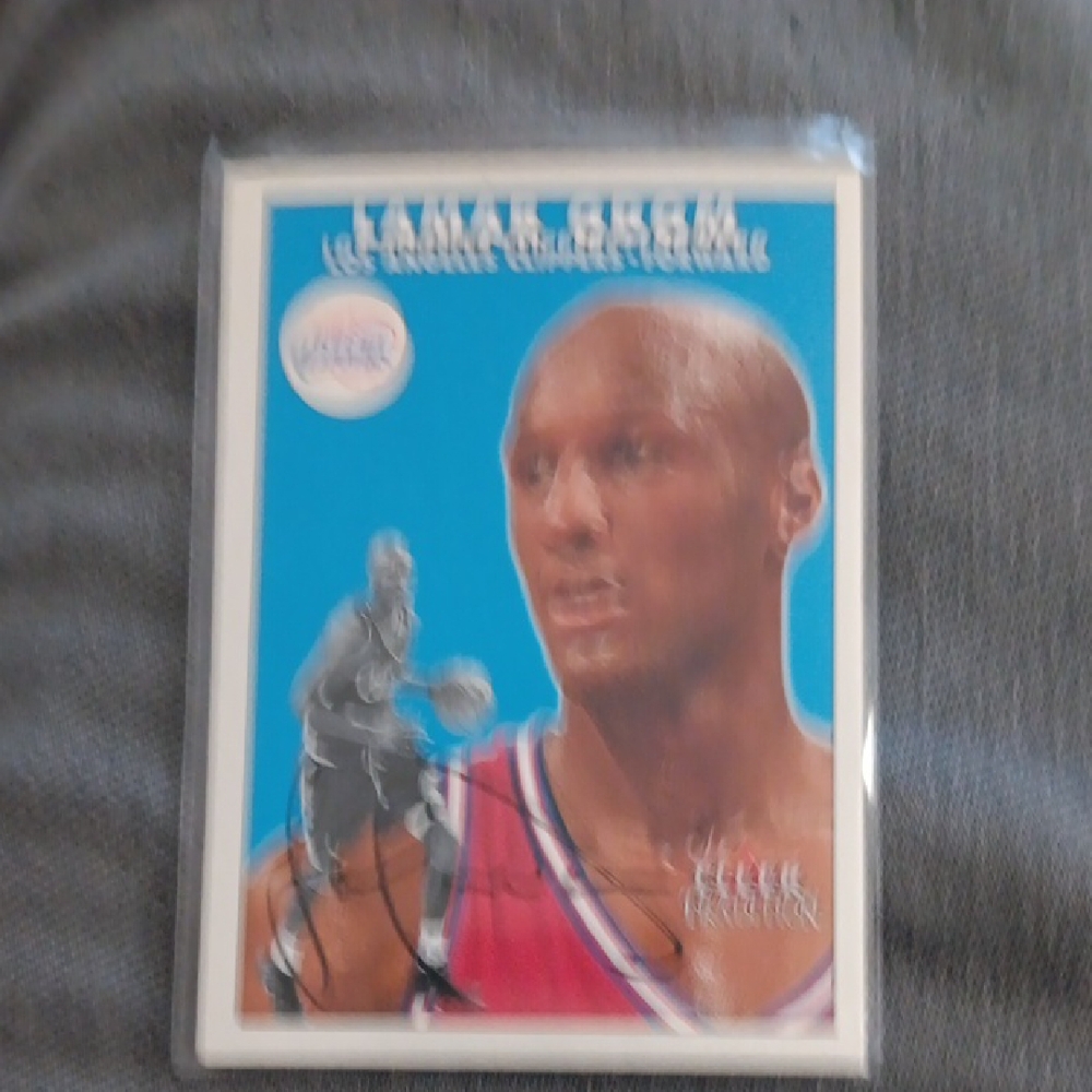 Basketball Trading Card with Blue Background